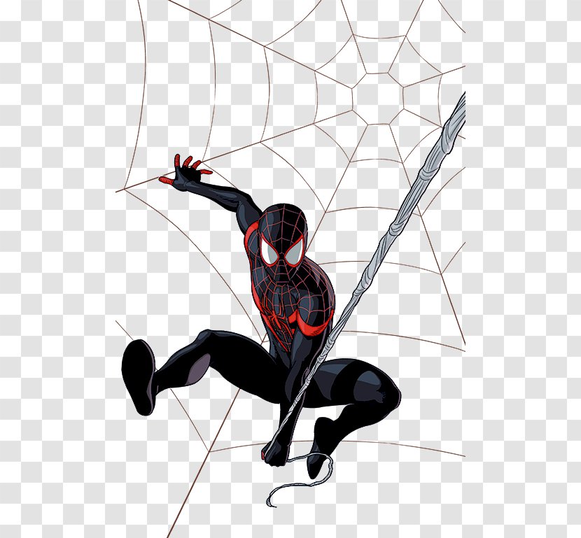 Miles Morales: The Ultimate Spider-Man Drawing Marvel - Silhouette - Spider-man Transparent PNG