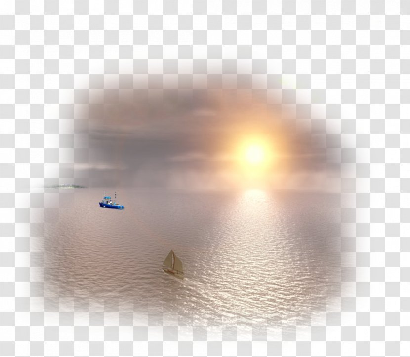 Sunlight Sky Computer Wallpaper - Sunrise At Sea Image Design Transparent PNG