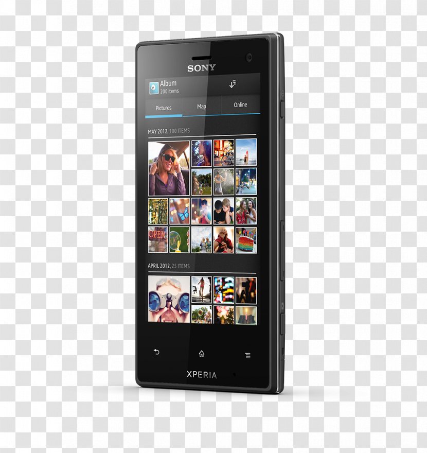 Sony Xperia J T Mobile Smartphone - Portable Communications Device Transparent PNG