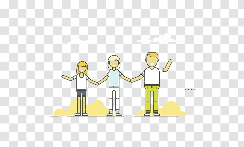 Download Computer File - Play - Three Friends Holding Hands Transparent PNG
