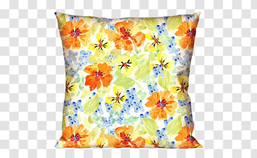 Throw Pillows Cushion Textile Printing - Pillow - Linen Flower Transparent PNG