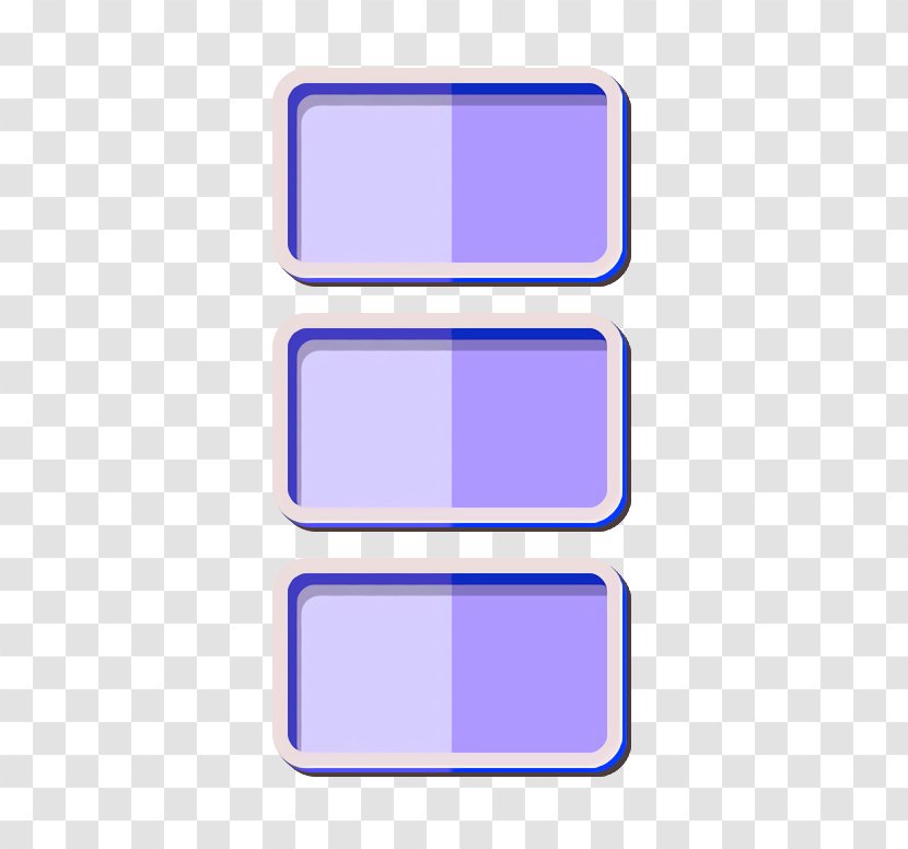 App Icon Hamburger Interface - Rectangle - Material Property Electric Blue Transparent PNG