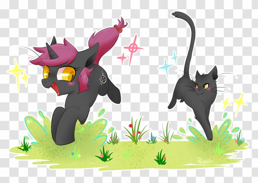 Kitten Whiskers Black Cat Horse - Mythical Creature - Snow Warnings Michigan Transparent PNG