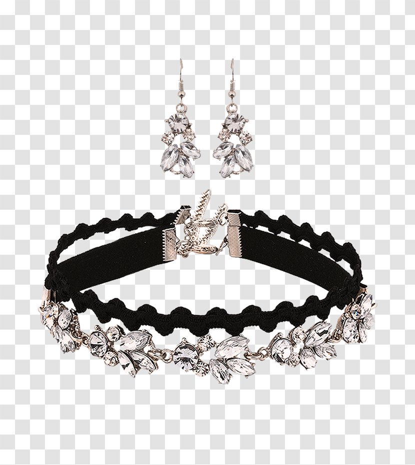 Bracelet Earring Necklace Jewellery Choker - Heart - Bling Earrings Men Transparent PNG