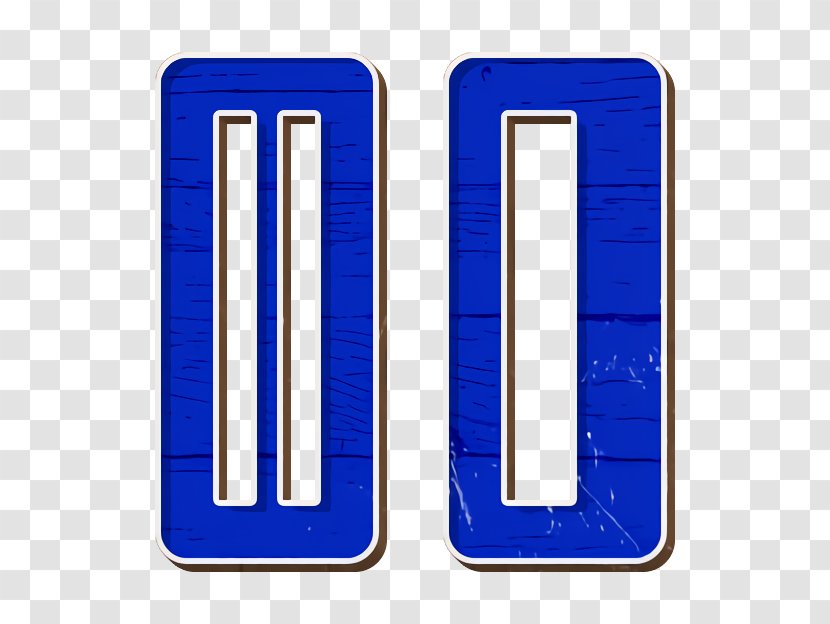 Audio Icon Control Media - Rectangle - Electric Blue Transparent PNG