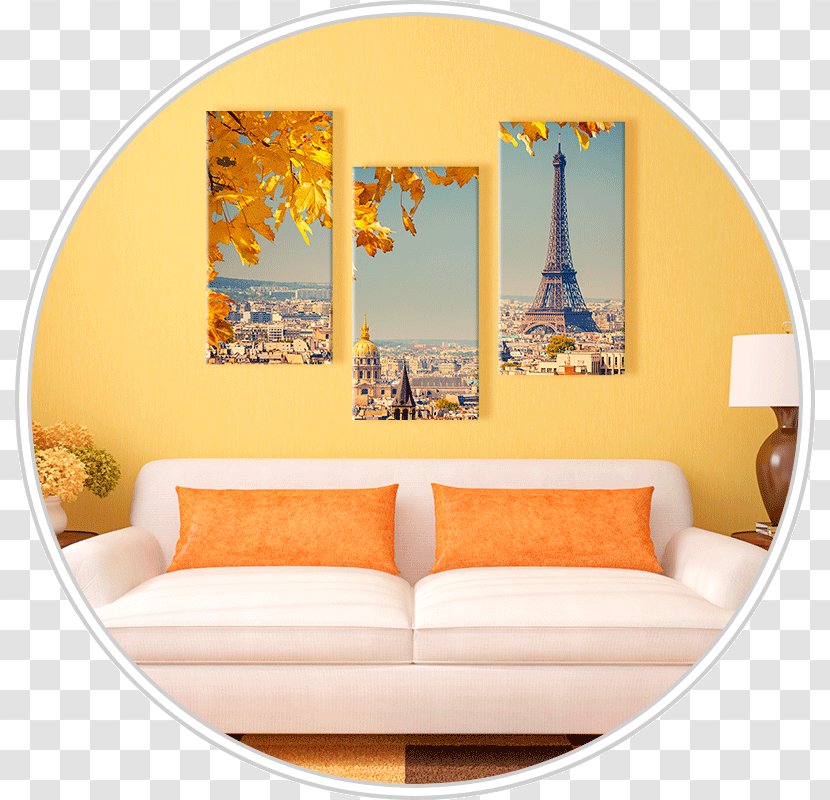 Eiffel Tower Canvas Print Watercolor Painting - Fototapeta - Personalized Photo Frame Decoration Transparent PNG