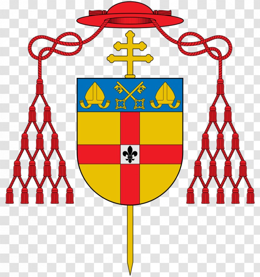Coat Of Arms Cardinal Crest Pontifical Ecclesiastical Academy Santa Lucia Del Gonfalone - Yellow Transparent PNG