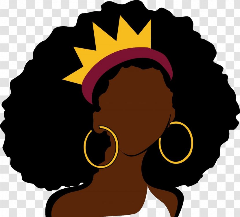 Circle Silhouette - Afro - Black Hair Transparent PNG