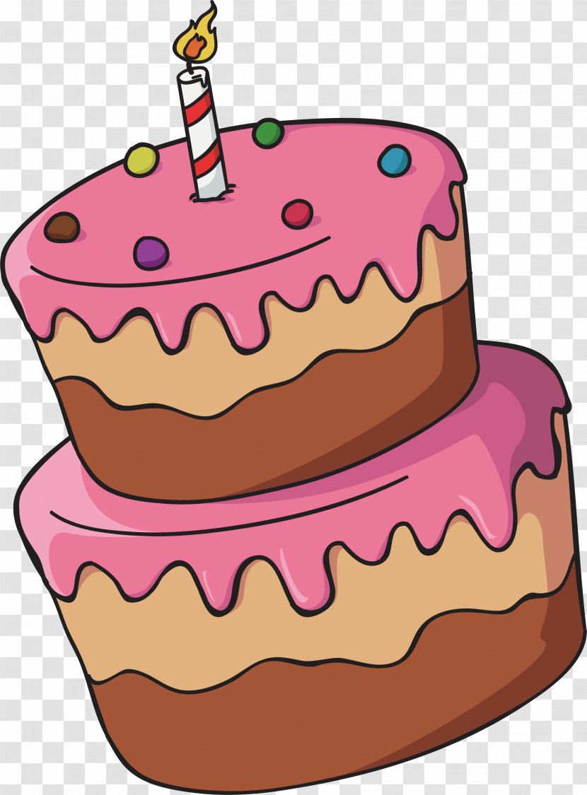Birthday Cake Torte Chocolate Tart - Cartoon Transparent PNG