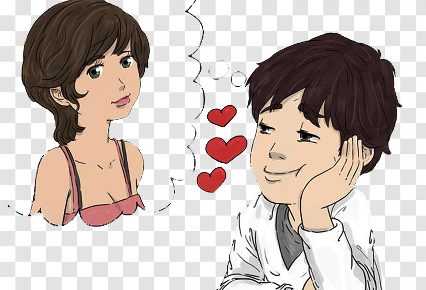 Homo Sapiens Girlfriend Kiss Thumb - Cartoon - Vf Transparent PNG