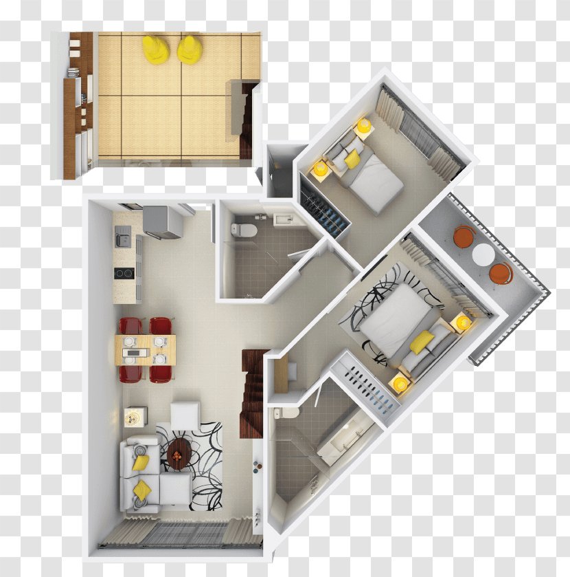 Bedroom Television Floor Plan Transparent PNG