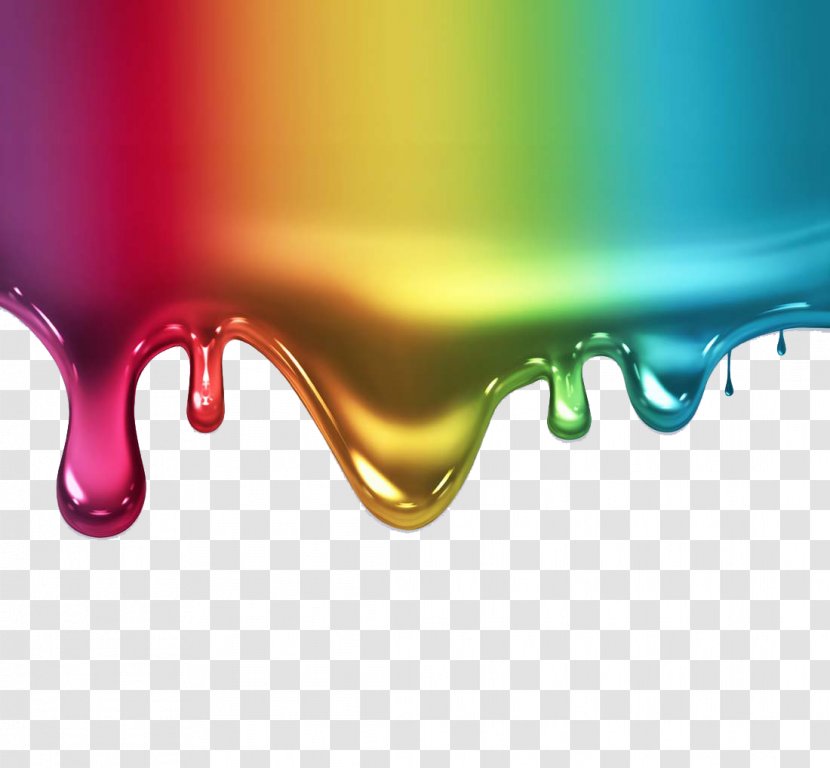 Watercolor Painting Drip Royalty-free - Drop - Colorful Paint Transparent PNG