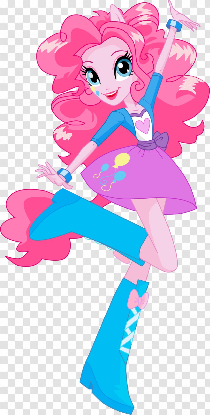 Pinkie Pie My Little Pony: Equestria Girls Twilight Sparkle - Cartoon - Squeezed Vector Transparent PNG