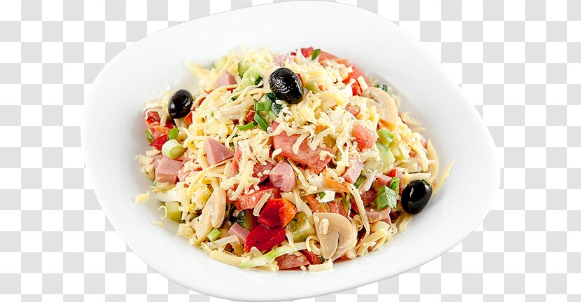 Spaghetti Alla Puttanesca Taglierini Salad Dish Vegetarian Cuisine - Italian Food - Egg Transparent PNG