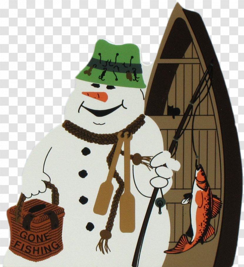 Snowman Ice Fishing Christmas Clip Art - Cliparts Transparent PNG