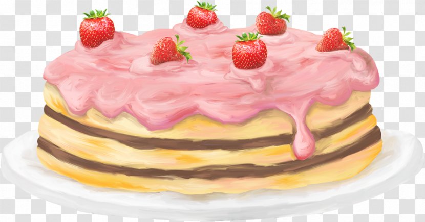 Birthday Wedding Invitation Strawberry Cream Cake Greeting & Note Cards Party - Post Transparent PNG