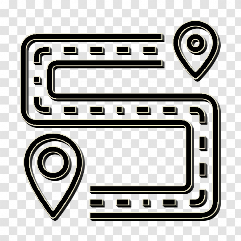 Journey Icon Navigation And Maps Icon Itinerary Icon Transparent PNG