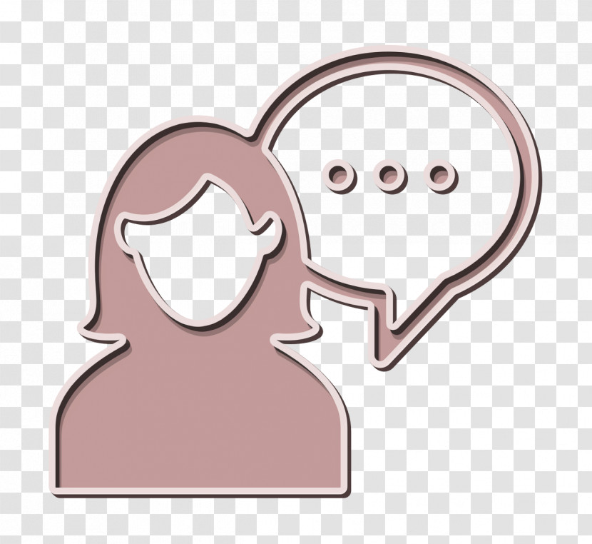 Woman Icon People Icon Talking Icon Transparent PNG