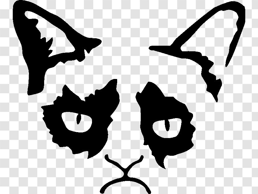 Grumpy Cat Stencil Jack-o'-lantern - Symbol Transparent PNG