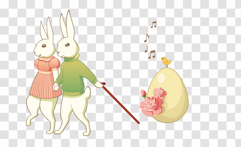 Easter Bunny Rabbit - Art - Vector Color Transparent PNG