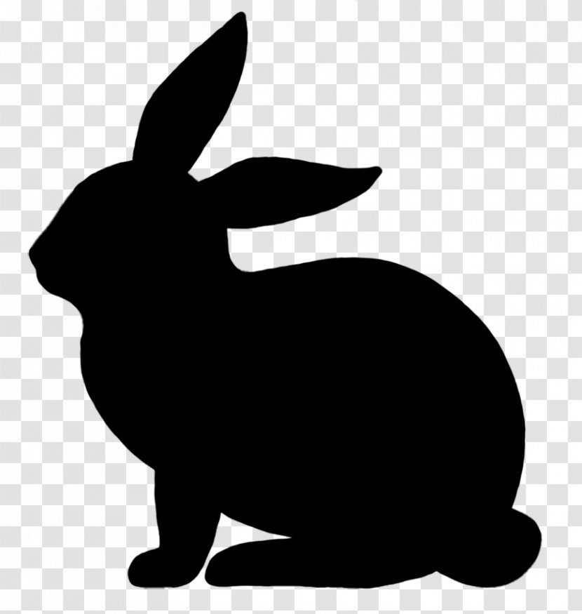 Easter Bunny Rabbit Illustration Vector Graphics Image - Tail - Stencil Transparent PNG