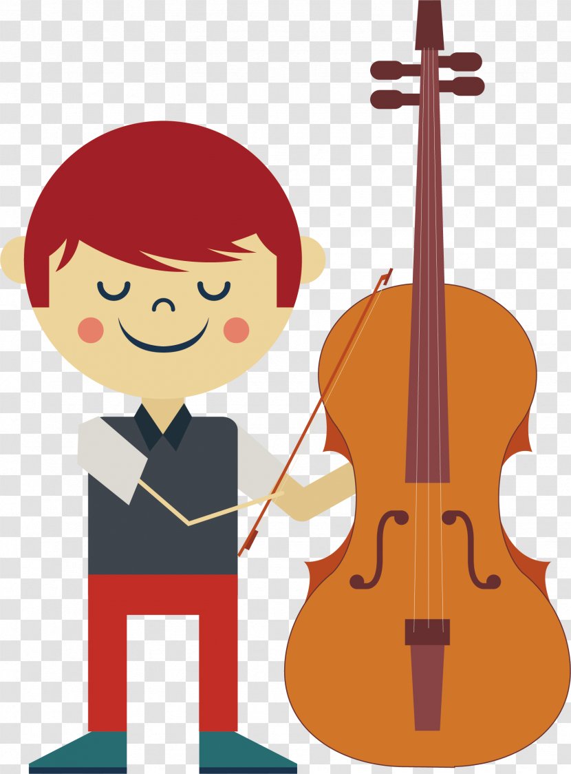 Violone Cello Violin Viola - Estudante - Vector Little Boy Transparent PNG