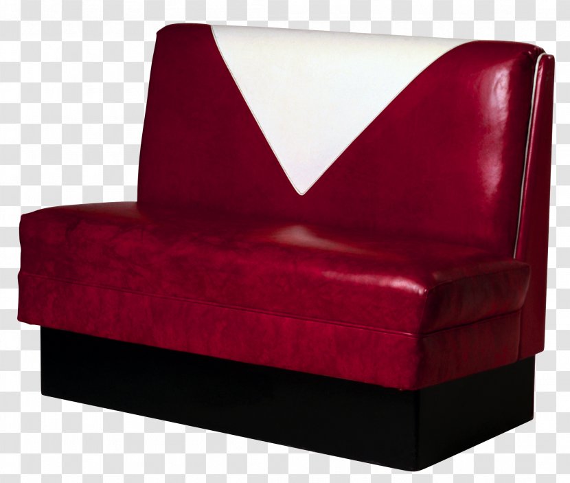 Furniture Couch - Chair - Transparent Red Dining Booth Picture Transparent PNG