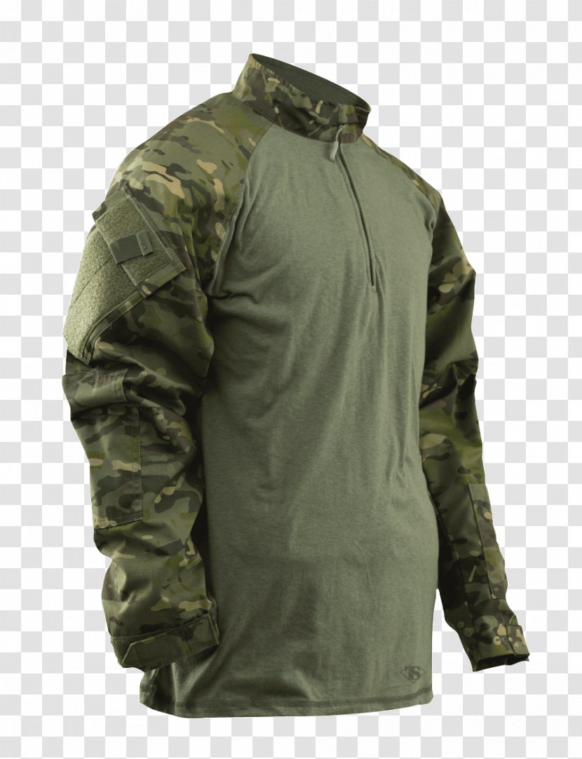 MultiCam Tru-Spec Short Sleeve 1/4 Zip Combat Shirt Army TRU-Spec - Military Camouflage - Tru Shake Maker Transparent PNG