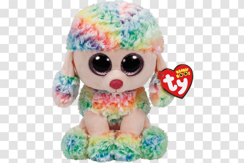 Ty Inc. Jungly World Rainbow Poodle Soft Toy Multi Color - Flower - Height 23 Cm , World, Unisex Stuffed Animals & Cuddly Toys Beanie Boo Med Owen The Owl, BabiesRainbow Transparent PNG