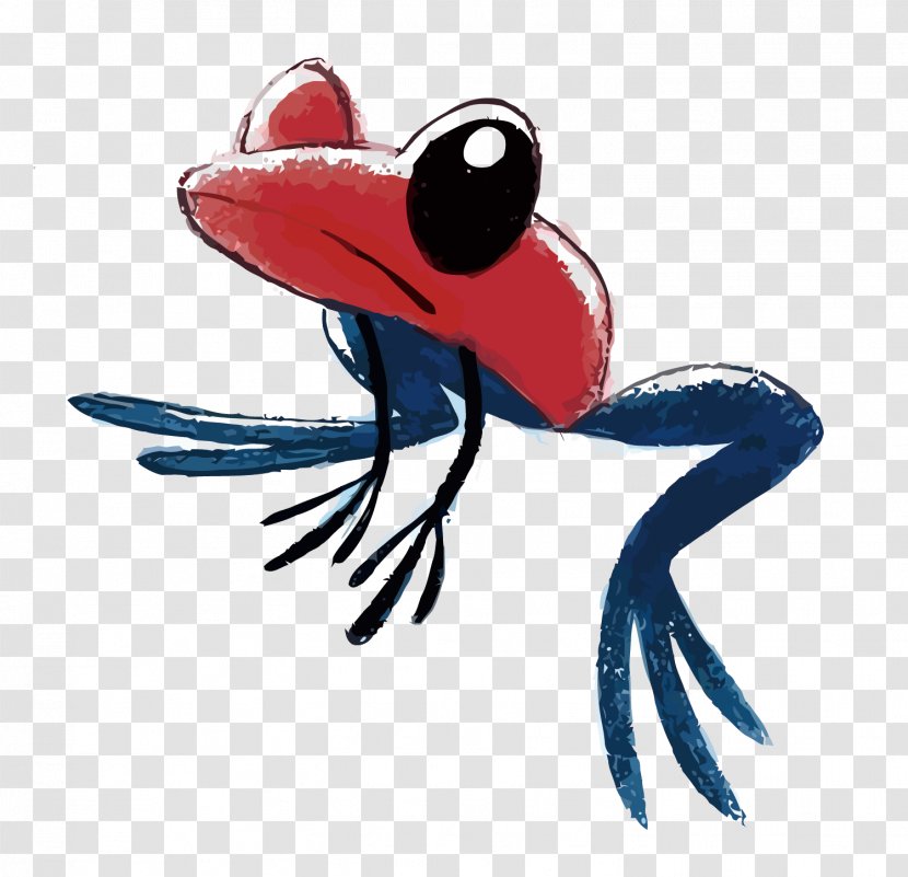 Strawberry Poison-dart Frog Poison Dart Drawing Clip Art - Poisondart - Vector Tree Frogs Transparent PNG