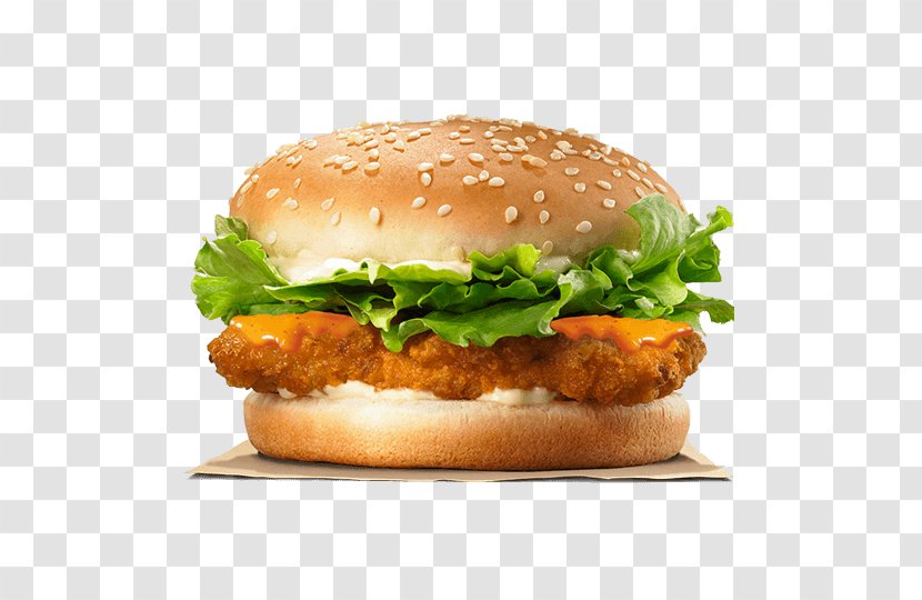 Whopper Hamburger Big King Chicken Nugget Fingers - Breakfast Sandwich - Burger Transparent PNG