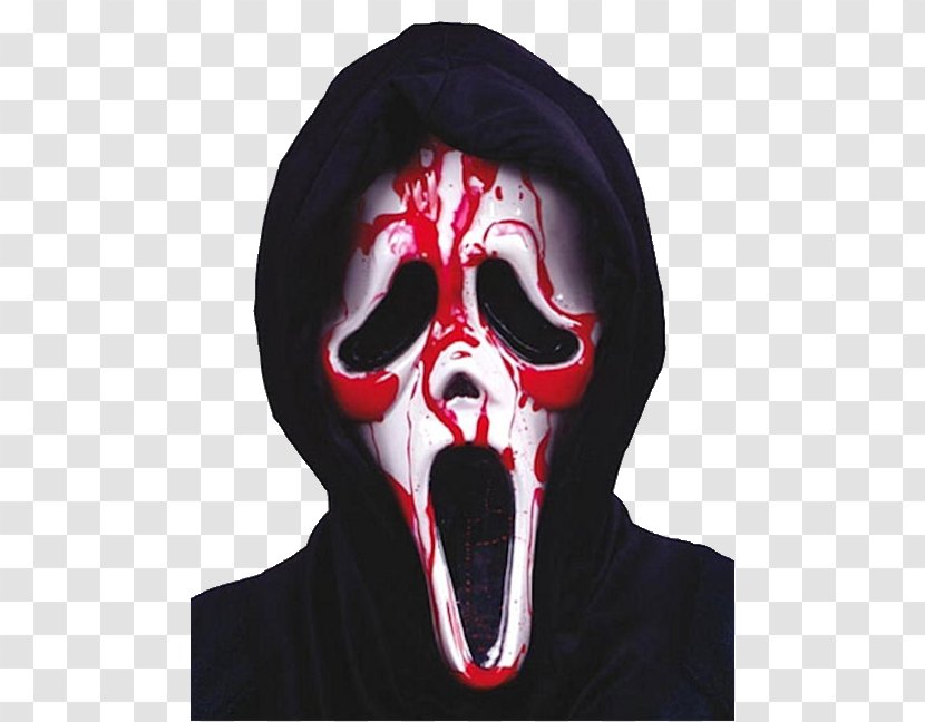 Ghostface Scream Costume Mask Blood - Theatre Transparent PNG
