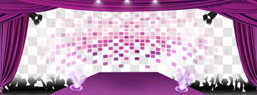 Live Broadcast Stage Lighting - Designer - Purple Transparent PNG