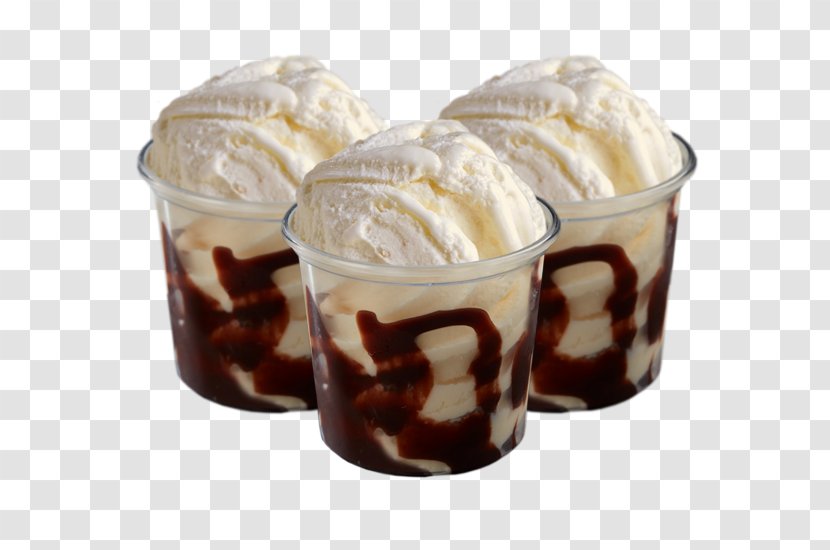 Sundae Chocolate Ice Cream Brownie Molten Cake - Pudding Transparent PNG