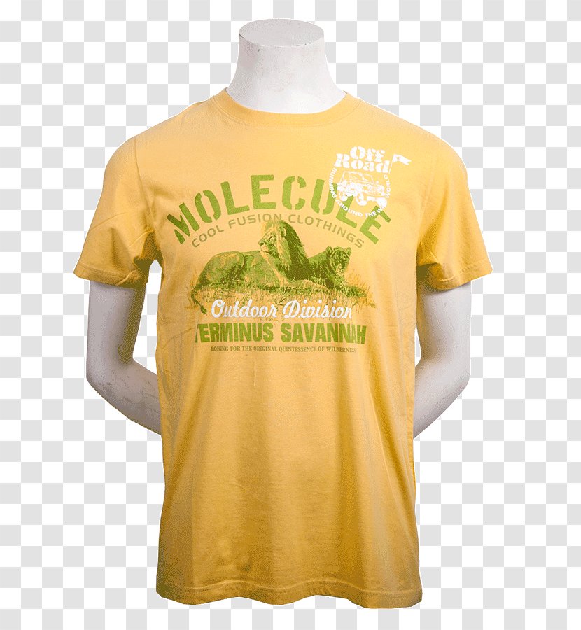 T-shirt Yellow Green Molecule Blue Transparent PNG