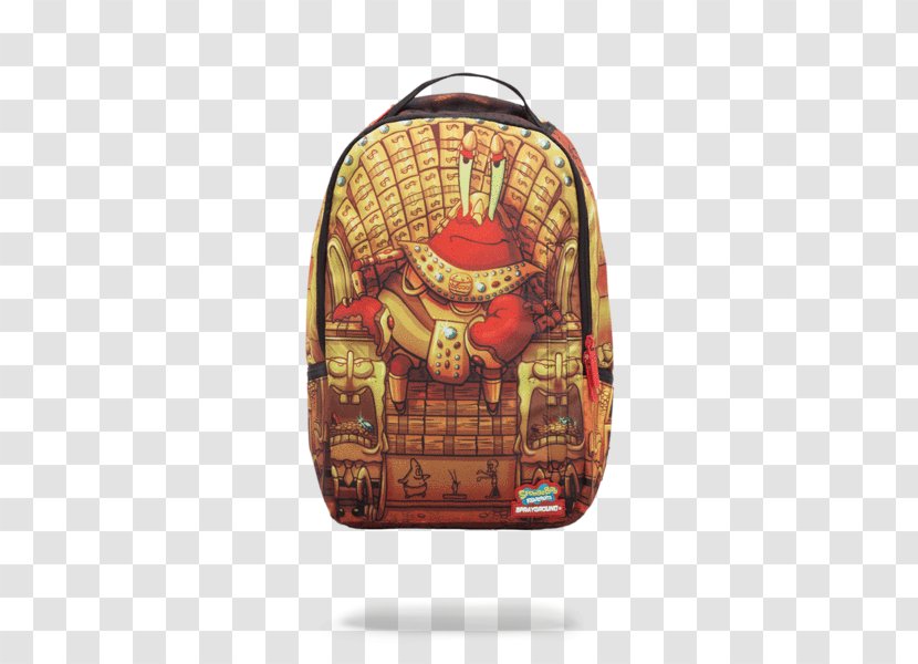 Sprayground Spongebob Mr. KRABS Pharoah SpongeBob SquarePants: The Broadway Musical Patrick Star Squidward Tentacles - Bag - Sold Transparent PNG