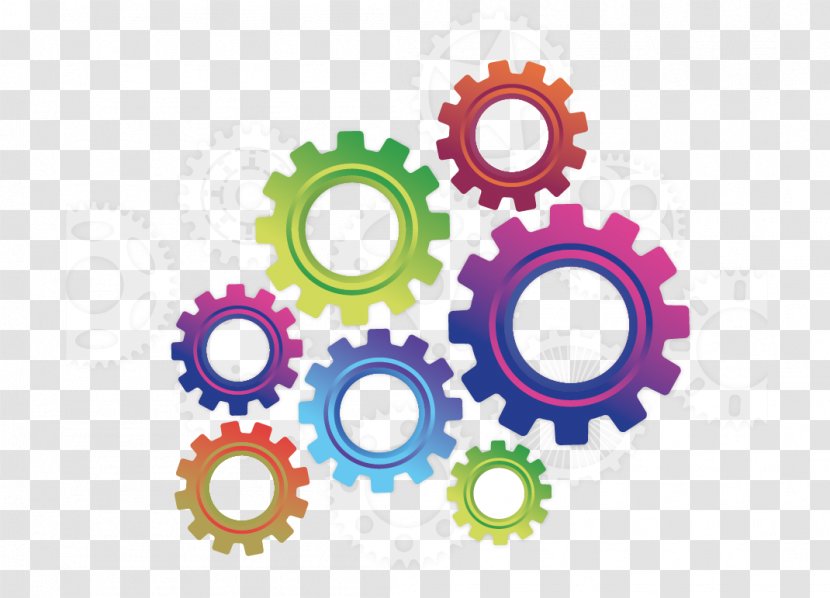 Gear Color Icon - Wheel - Gears Transparent PNG