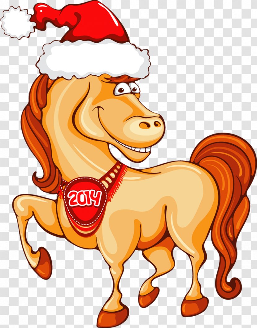 Horse Christmas Card Holiday Clip Art - Animal Figure - 2019 Transparent PNG