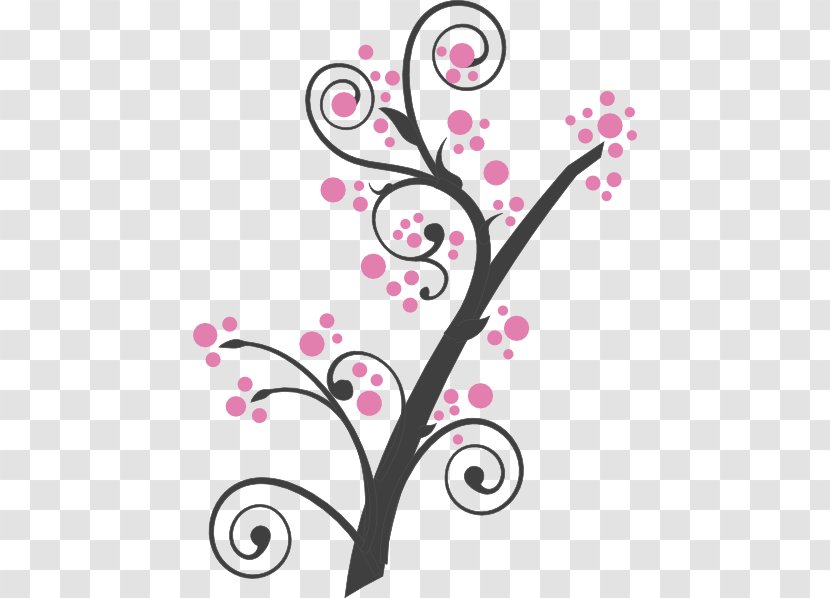 Cherry Blossom Tree Clip Art - Vector Branches Transparent PNG