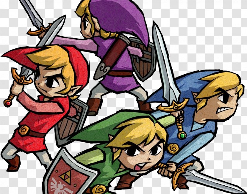 The Legend Of Zelda: Four Swords Adventures A Link To Past And Skyward Sword Wind Waker - Cartoon - Heart Transparent PNG