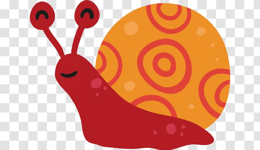 Snail Cartoon - Gastropods - Sea Red Transparent PNG