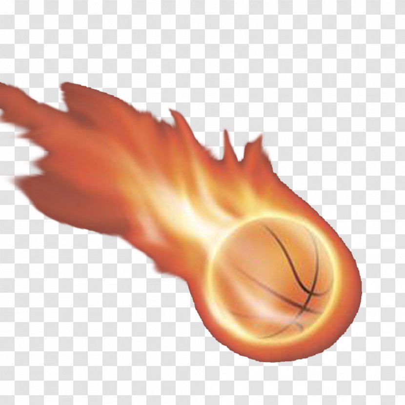 Basketball Fire Wallpaper - Orange - With Transparent PNG