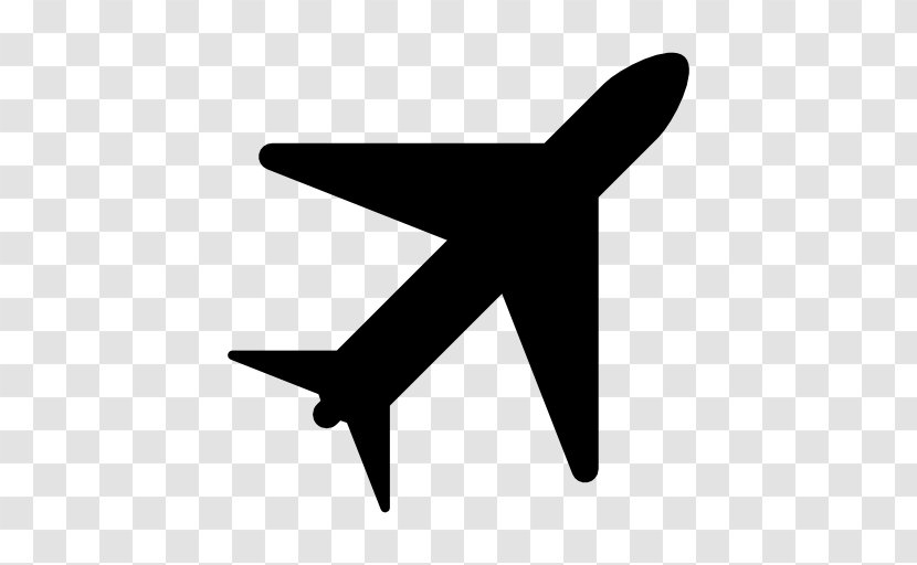 Airplane Aircraft Traffic Sign ICON A5 - Black And White Transparent PNG