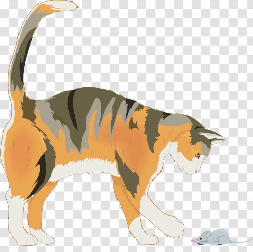 Cat Computer Mouse Clip Art - Carnivoran - Clipart Transparent PNG