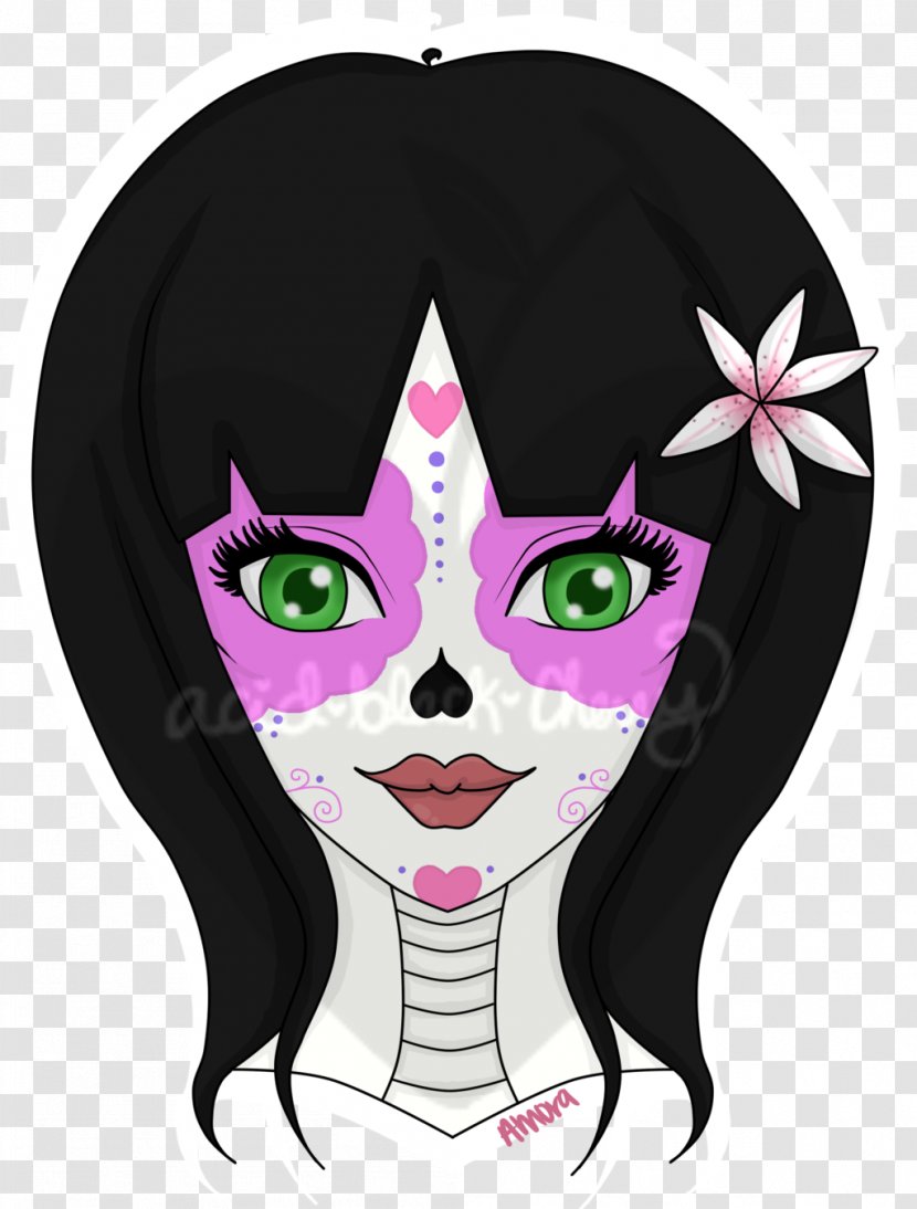 Pink M Character Fiction Clip Art - Heart - Sugar Skulls Transparent PNG