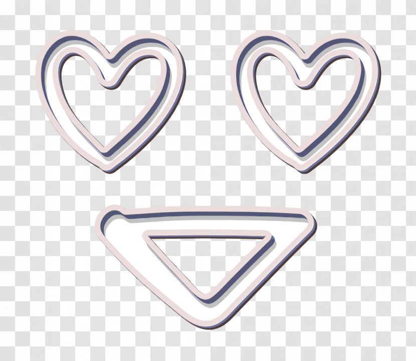 In Love Emoji - Eyes Icon - Symbol Metal Transparent PNG