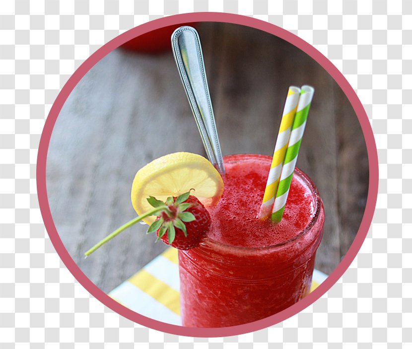 Slush Strawberry Cocktail Garnish Lemonade Non-alcoholic Drink - Sunshine And Transparent PNG