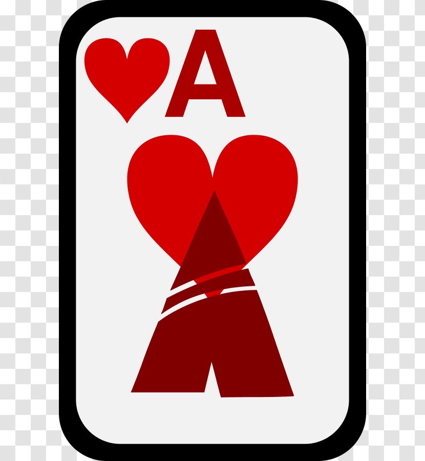 Ace Of Hearts Spades Clip Art - Cartoon - Small Heart Clipart Transparent PNG