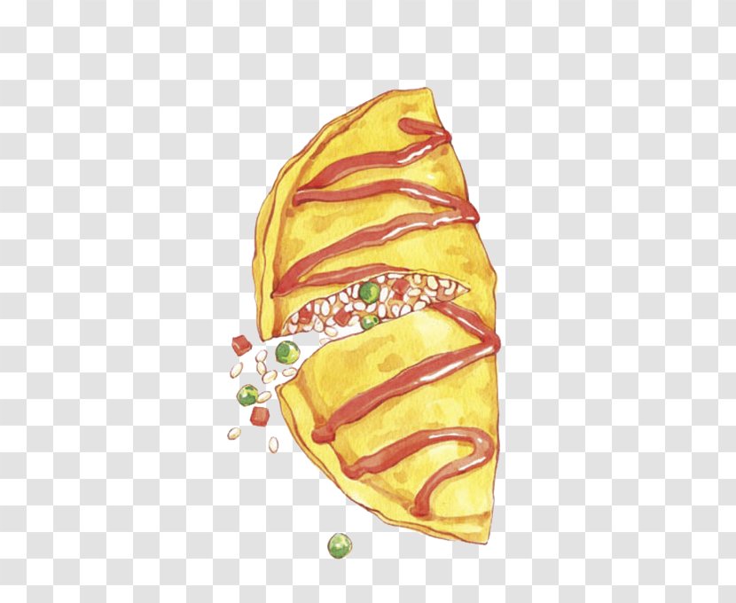 Omurice Fried Rice Egg - Water Board Pattern Painted Eggs Transparent PNG