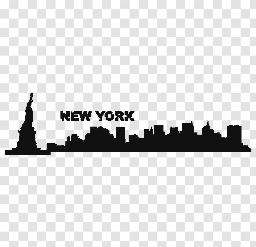 New York City Sticker Skyline Wall Silhouette Transparent PNG